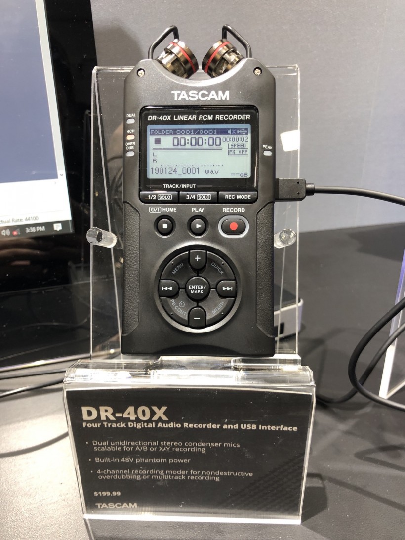 NAMM 2019 展会：Tascam 三款 DR-X 系列手持录音机第一时间上手