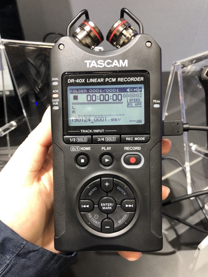 NAMM 2019 展会：Tascam 三款 DR-X 系列手持录音机第一时间上手