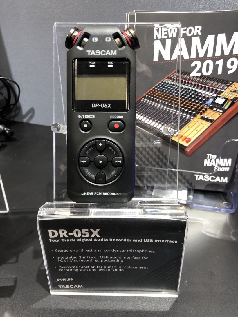 NAMM 2019 展会：Tascam 三款 DR-X 系列手持录音机第一时间上手